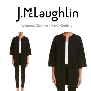 J. McLaughlin wool open cardigan